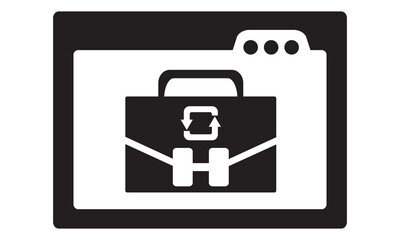 Online Switch job icon. vector graphics 