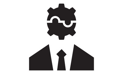 Business problem solving icon. vector graphics 