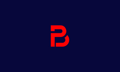 Alphabet letter icon symbol monogram logo PB
