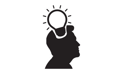 Creative imagination icon. vector graphics 