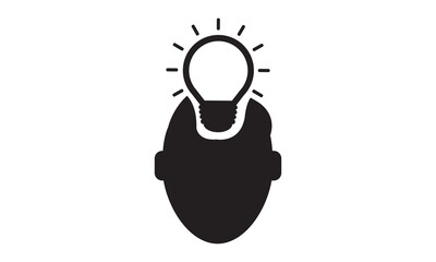 Creative imagination icon. vector graphics 
