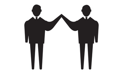 Business partnership icon. vector graphics 