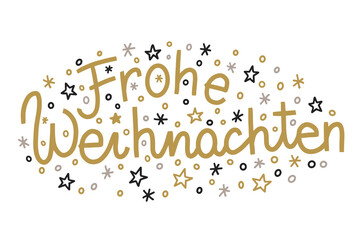 Merry christmas lettering in german