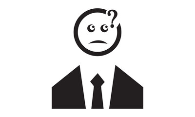 Confusion expression icon. vector graphics 