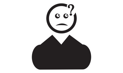 Confusion expression icon. vector graphics 