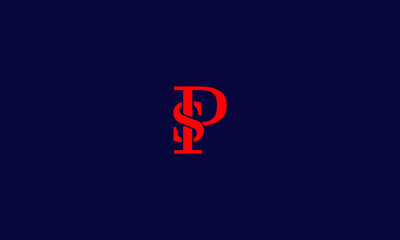 Alphabet letter icon symbol monogram logo SP, PS