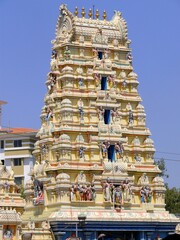 South India, Karnataka State, Bangalore, Temple and flower market