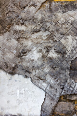 Abstract concrete, weathered with cracks and scratches. Landscape style. Grungy Concrete Surface....
