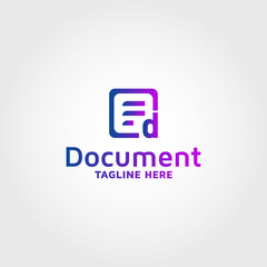 make document vector logo design template idea and inspiration