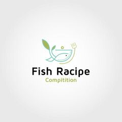 fish recipe competition vector logo design idea