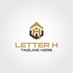 Letter H modern vector logo design
