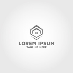 real estate model vector logo design