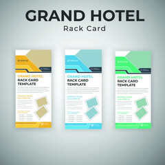Latest Creative Grand Hotel Services Advertising Rack Card Template