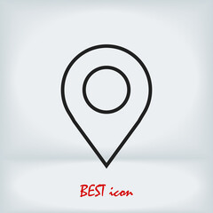 Map pointer flat icon