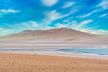Fototapeta na wymiar Laguna Colorada, Salar de Uyuni, Bolivie 