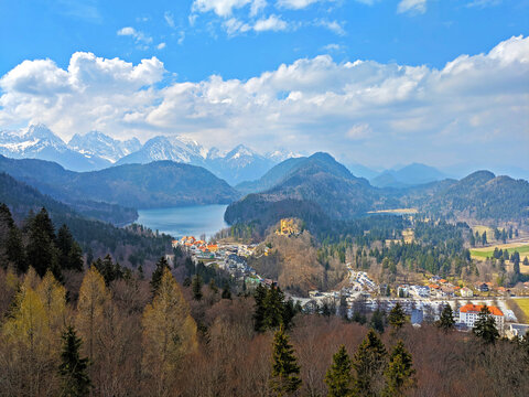 Winter and Spring at Neuschwanstein Castle