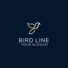 bird line art logo vector