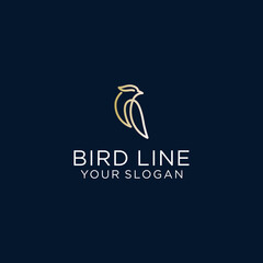 bird line art logo vector
