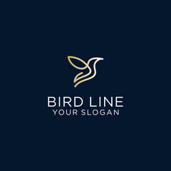 bird line art logo vector