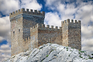 ancient historic Genoese castle or fortress