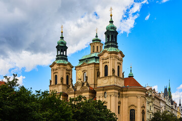 Fototapeta na wymiar Church sv.Mikulase on Staromestske namesti, Prague