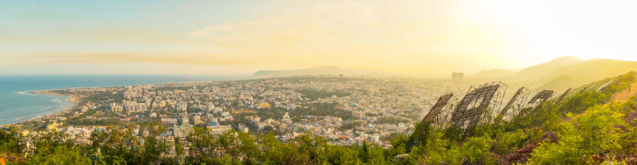 Fototapeta premium sunset city view