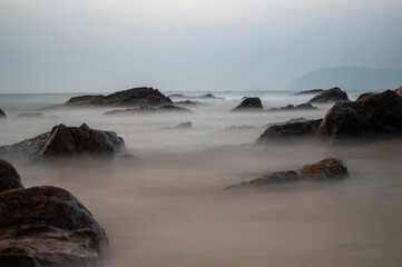 Obraz premium Long exposure beach