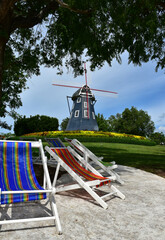 Naklejka premium old vintage Netherlander Wind turbine
