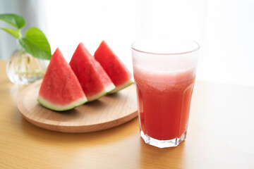 Summer delicious watermelon juice