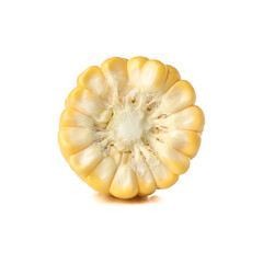 Fresh raw corn isolated on white background