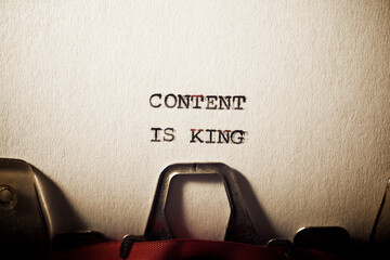 Content is king text