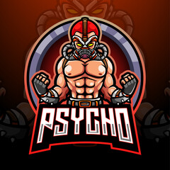 Psycho esport logo mascot design © REYYARTS