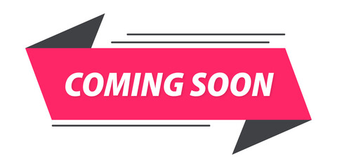 coming soon banner pink