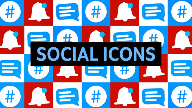 Social Media Icon Grid Transition