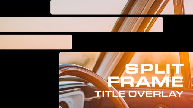Retro Split Frame Title Overlay