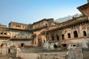 Obraz premium View of Ajaygarh Palace, Panna, Madhya Pradesh, India.