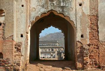 View of Ajaygarh Palace, Panna, Madhya Pradesh, India.