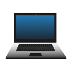 Fototapeta premium Laptop Vector. Flat icon illustration.