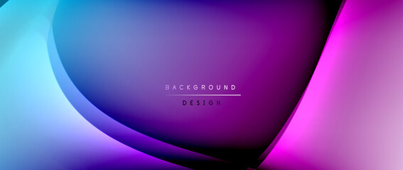 Fluid gradient waves with shadow lines and glowing light effect, modern flowing motion abstract background for cover, placards, poster, banner or flyer