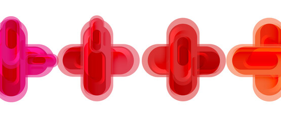 Modern vector glass cross shape abstract technology background for cover, placard, poster, banner or flyer