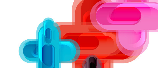 Modern vector glass cross shape abstract technology background for cover, placard, poster, banner or flyer