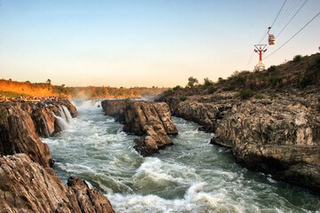 Dhuandhar (Dhuadhar ) waterfalls, Bheraghat, Jabalpur, Madhya Pradesh, INDIA