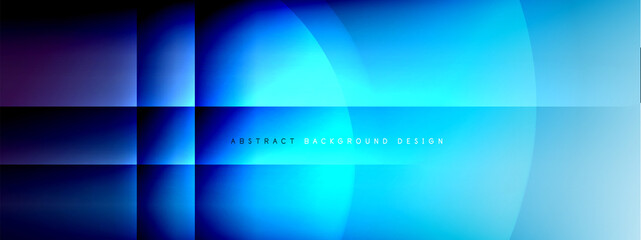 Vector abstract background - circle and cross on fluid gradient with shadows and light effects. Techno or business shiny design templates for text