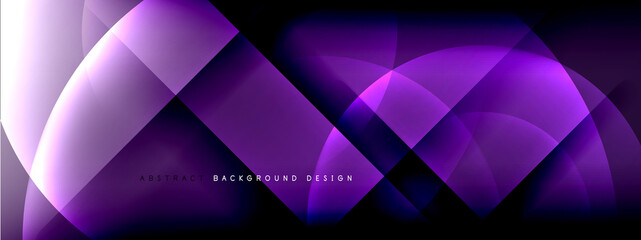 Obraz premium Vector abstract background - circle and cross on fluid gradient with shadows and light effects. Techno or business shiny design templates for text