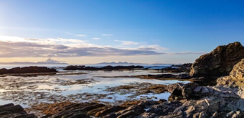 sunset over the mountains