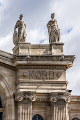 Fototapeta premium North Station (Gare du Nord, 1864) - one of the six large termini in Paris, largest and oldest railway stations in Paris. France.