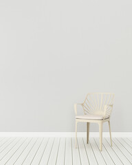 Comfort space in house.empty room with chair  .living space. scandinavian  interior design. -3d rendering