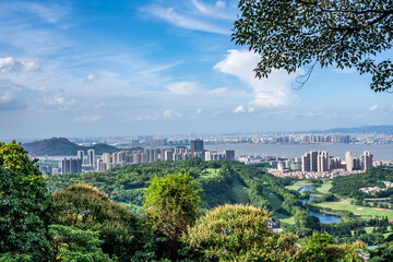 Scenery of Nansha Free Trade Zone in Guangzhou, China