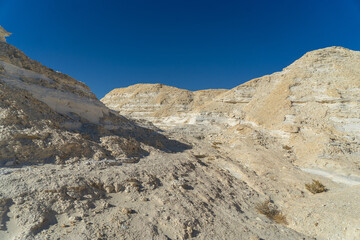 Fototapeta na wymiar Stone desert in Israel travel attraction