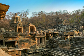 Fototapeta premium Bateshwar Hindu temples in north Madhya Pradesh, India.